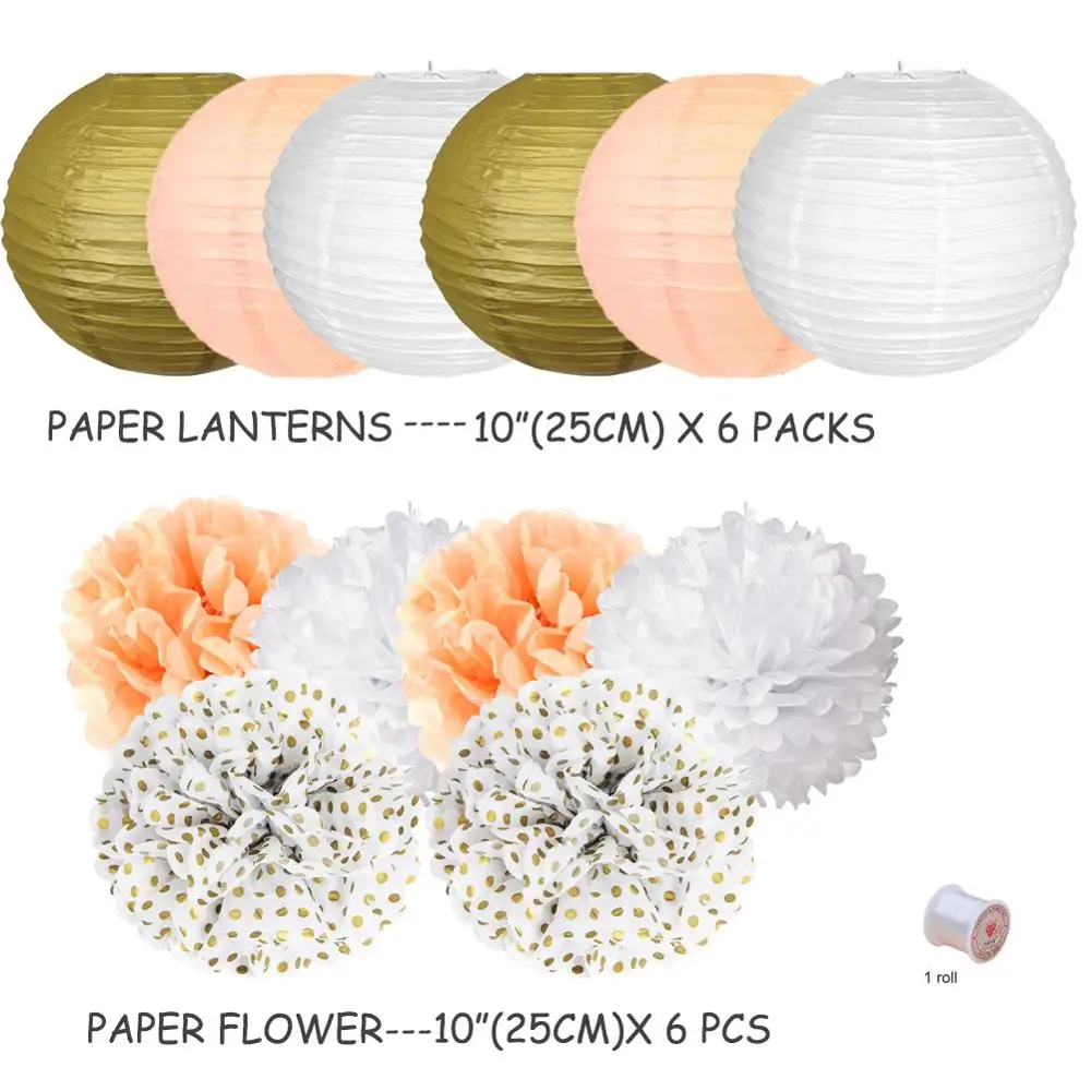 12 шт Декоративные вечерние бумажные шарики набор для свадьбы детский душ Крытый