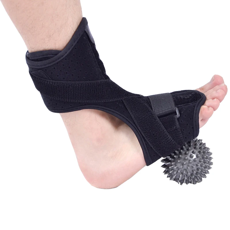 Black With Ball Регулируемый подошвенный фасциит фиксатор голеностопа поддержка ночное время спинная шина облегчение боли FXT стопы падение Ортез бандаж постральный UNI - Цвет: Black With Ball
