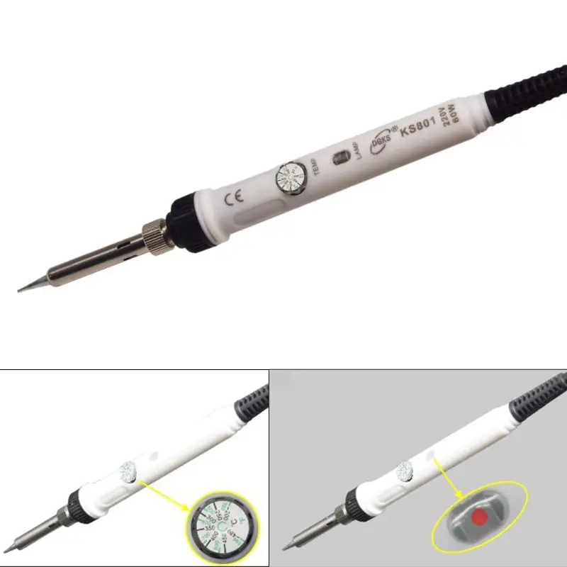 

Electric Soldering Iron Adjustable Temperature 60W 110V 220V Welding Solder Tool