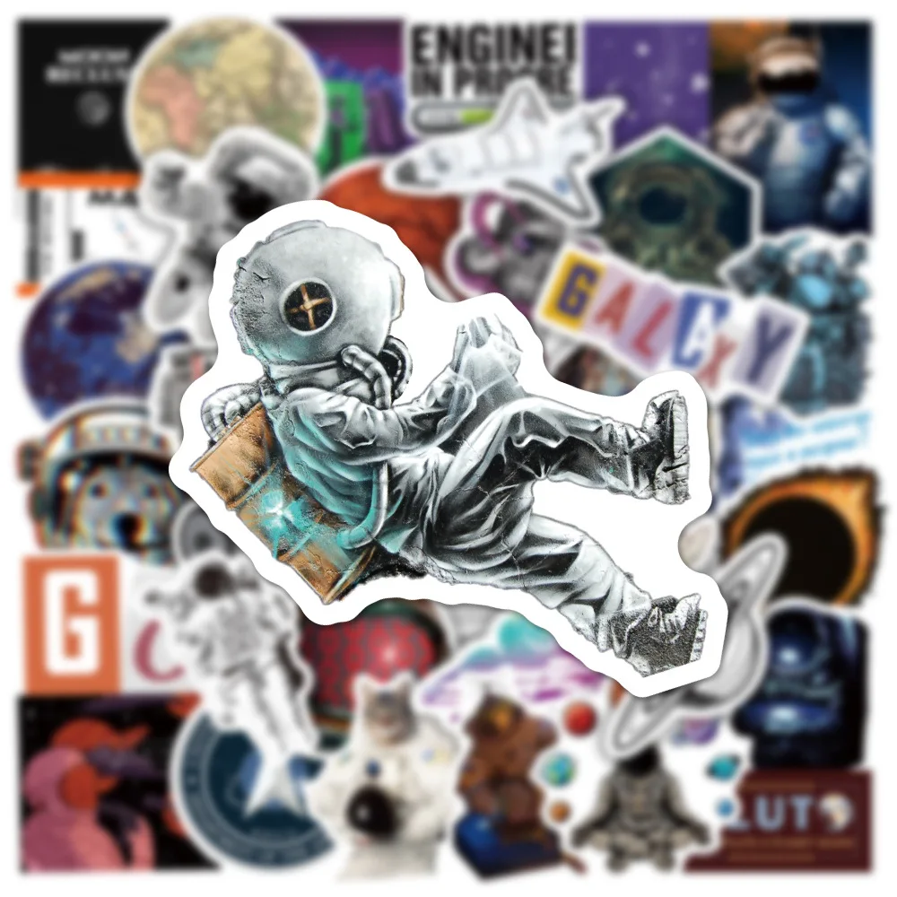 103050pcs outer space astronaut graffiti stickers aesthetic phone luggage laptop guitar cool cartoon sticker decals kids toys free global shipping