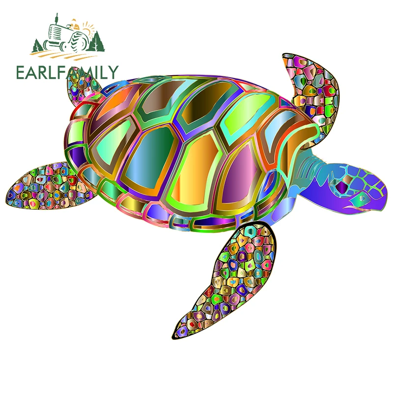 

EARLFAMILY 13 см x 9,8 см для морской черепахи камперван автомобильные наклейки мотоциклетная Наклейка виниловая забавная личность RV JDM водонепрон...