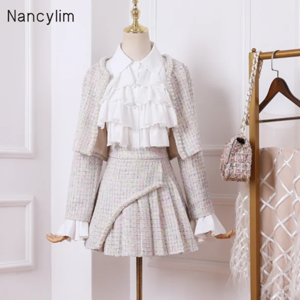 Маленький Бриз костюм женский осенний наряд 3 шт наборы 2019 новый маленький модный