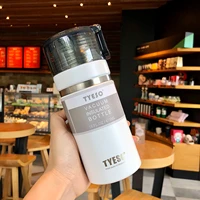 473710ml stainless steel with lid straw coffee cup wine tumblers mugs double wall vacuum insulated cup water bottle