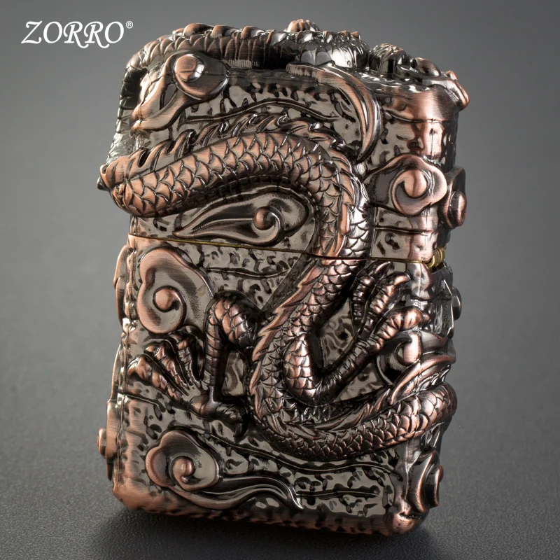 Zorro керосиновая Зажигалка Windbreak Armor Divine Dragon индивидуальная нестандартная зажигалка подарок на день рождения для мужчин, чтобы отправить мальчиков