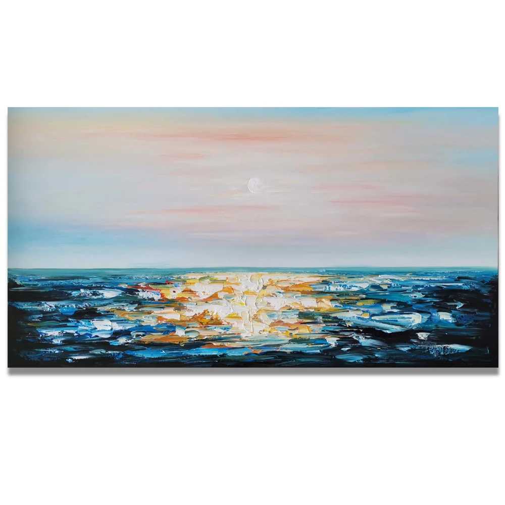 Картина с ножом картина маслом Абстрактная на холсте 100% ручное искусство