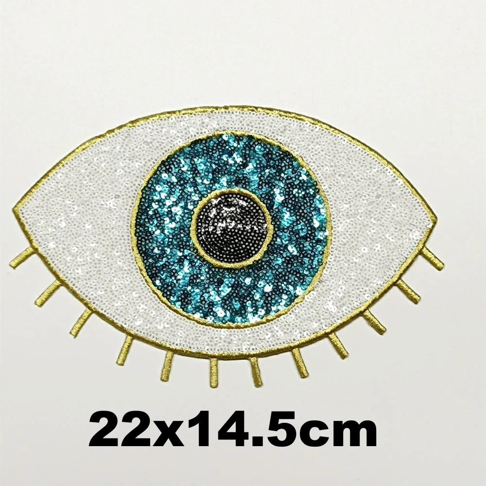 

Design large embroidery big eyes animal cartoon patches for clothing HE-3226