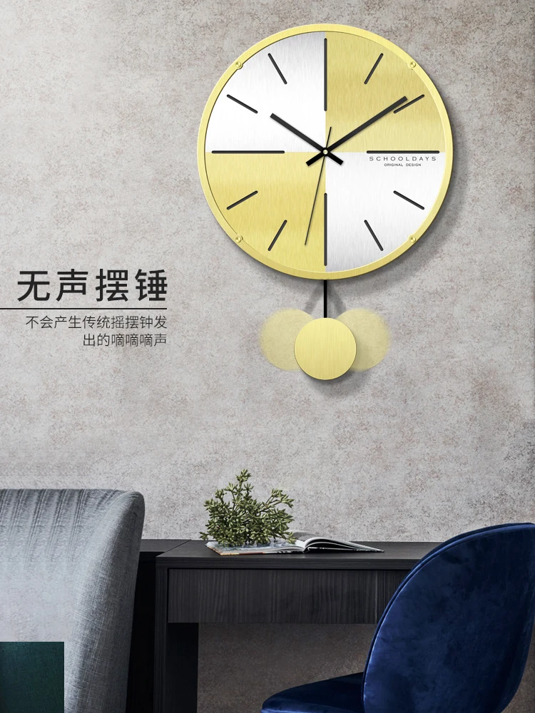 Роскошные большие настенные часы современный дизайн Скандинавская гостиная