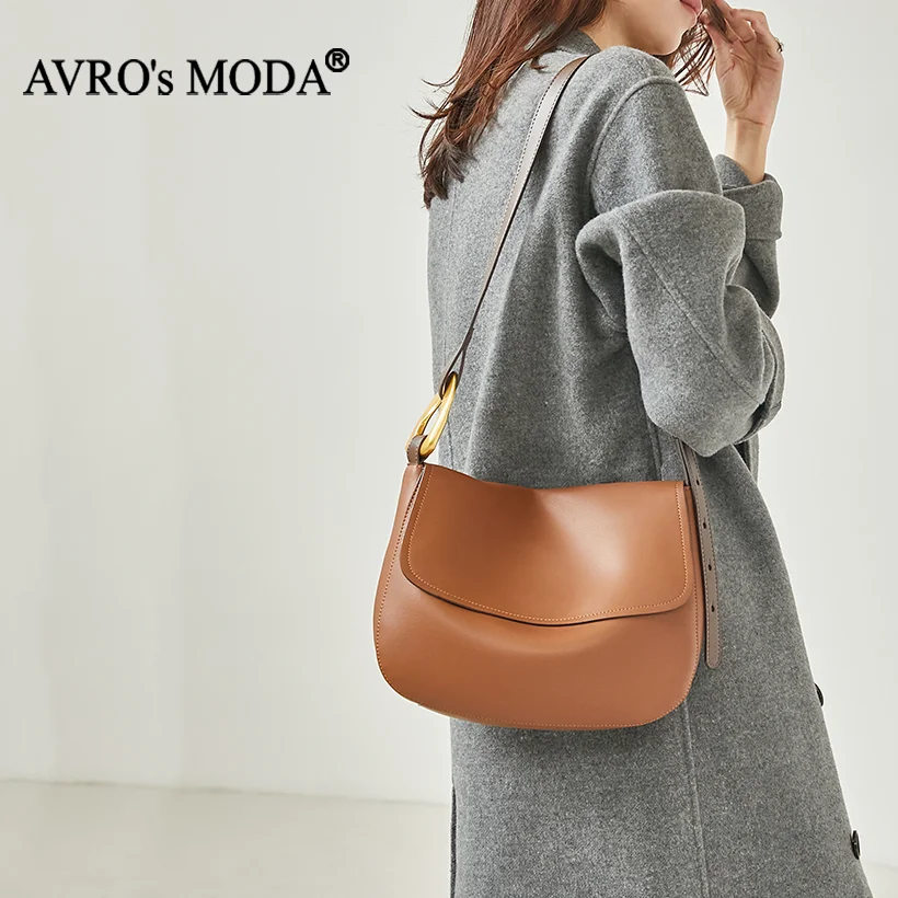 AVRO's MODA Brand Genuine Leather Crossbody Bags For Women Handbags Fashion Female Vintage Shoulder Designer Messenger Flap Bag