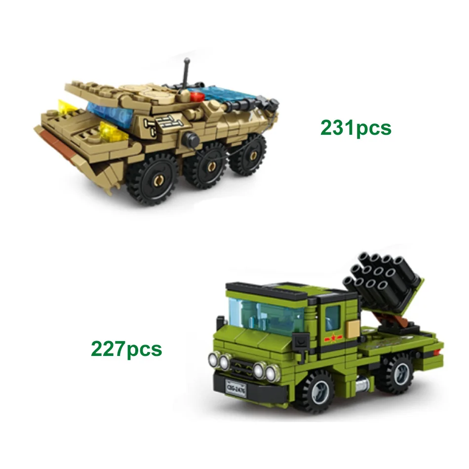 892pcs 4 in 1 Transformation Robot Mecha Building Blocks Military Tank Army ww2 Vehicle Bricks Toys For Children | Игрушки и хобби
