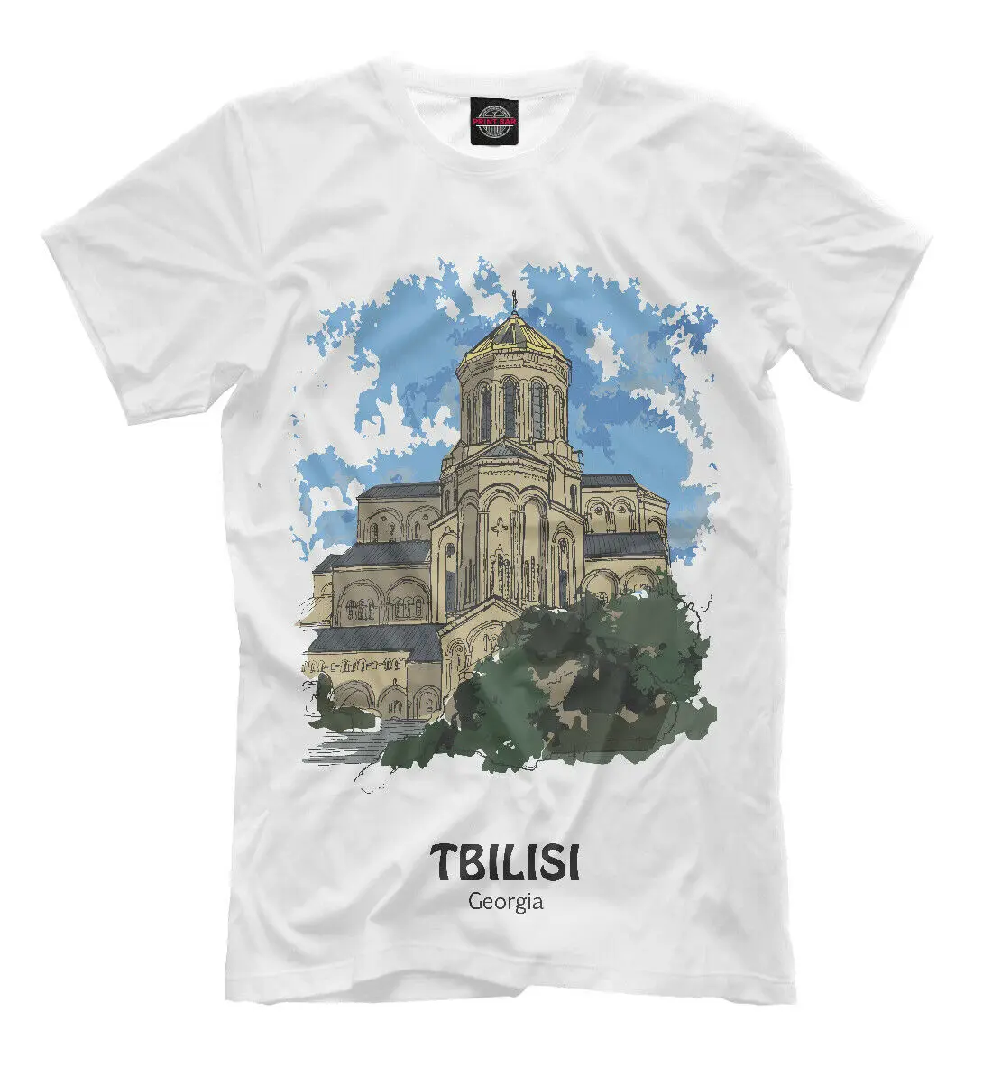 Новая мужская футболка Тбилиси Грузия Короткие повседневные рубашки Харадзюку с