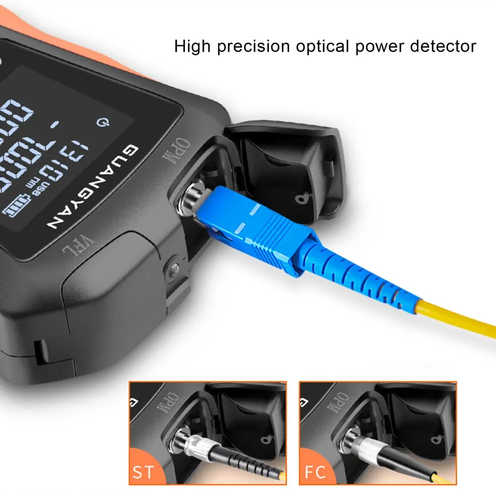 

G8-SGS112 Rechargeable Optical Power Meter Red Light Machine 15km -50+26 Frequency Identification Seven Wavelengths