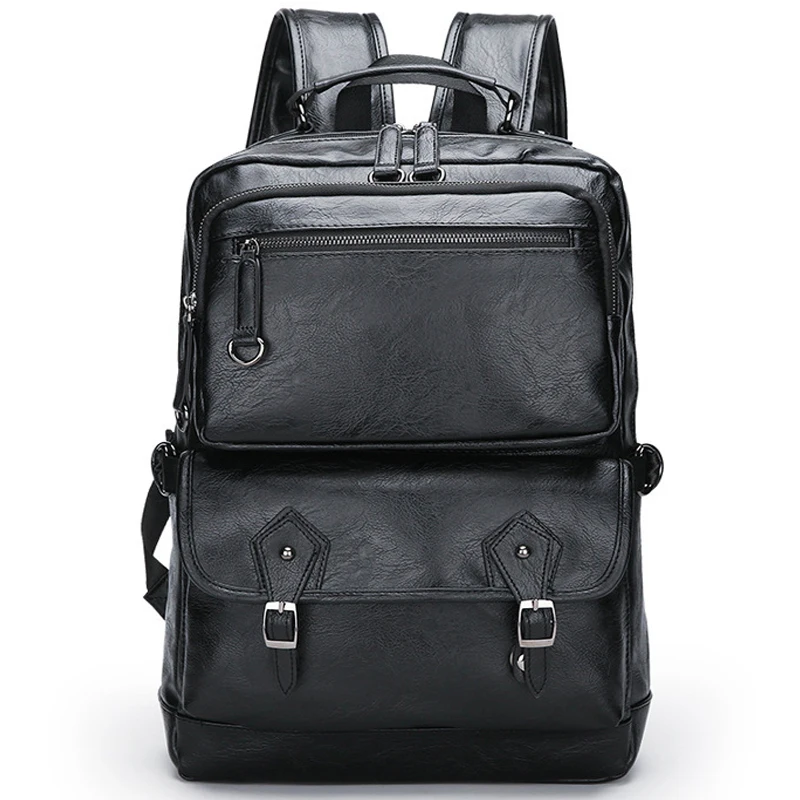 Рюкзак мужской кожаный вместительный для ноутбука 15 6 дюйма | Багаж и сумки