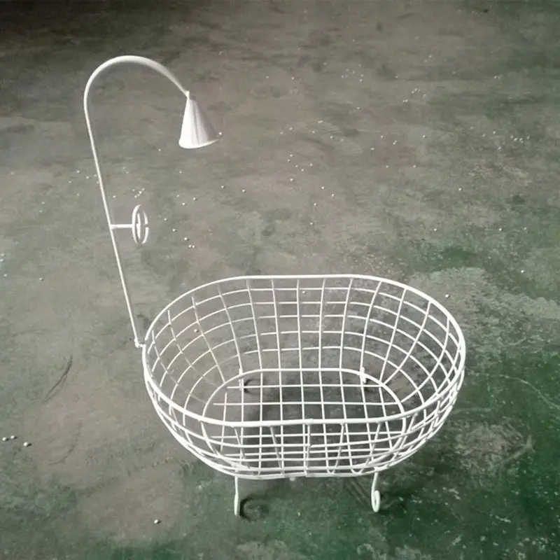 

Newborn Iron Basket Shower Bathtub Baby Photography Props Accessories Novelty Posing Auxiliary Sofa