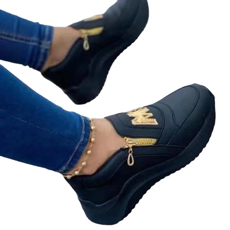 

Women's Platform Sandals Wedges Footwear Crystal Casual Knitted Slip on Peep Toe Sneakers Beach Flats Shoe Zapatos De Mujer