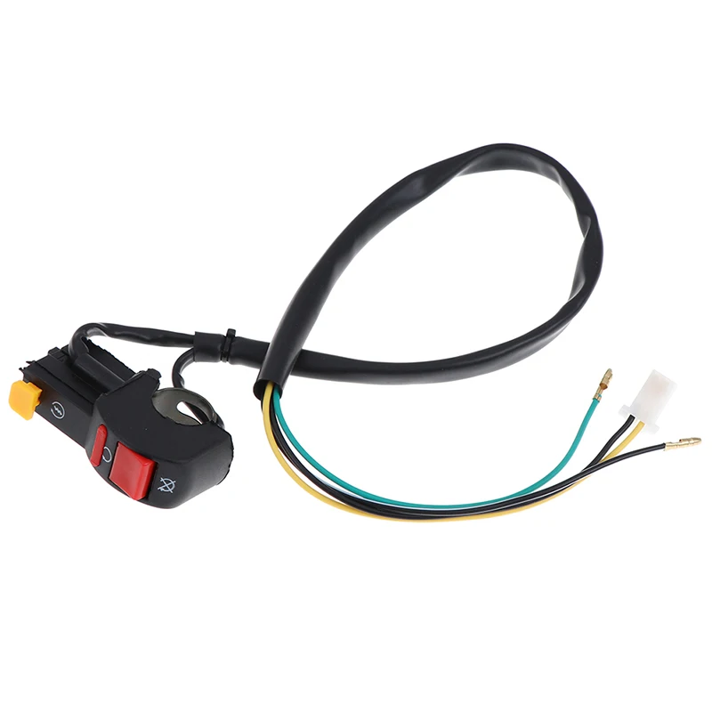 

Motorcycle Switch 22mm 7/8" Handlebar Electric Starter Start & Stop ATV ON/OFF Button Flameout With 4 Wire Connection