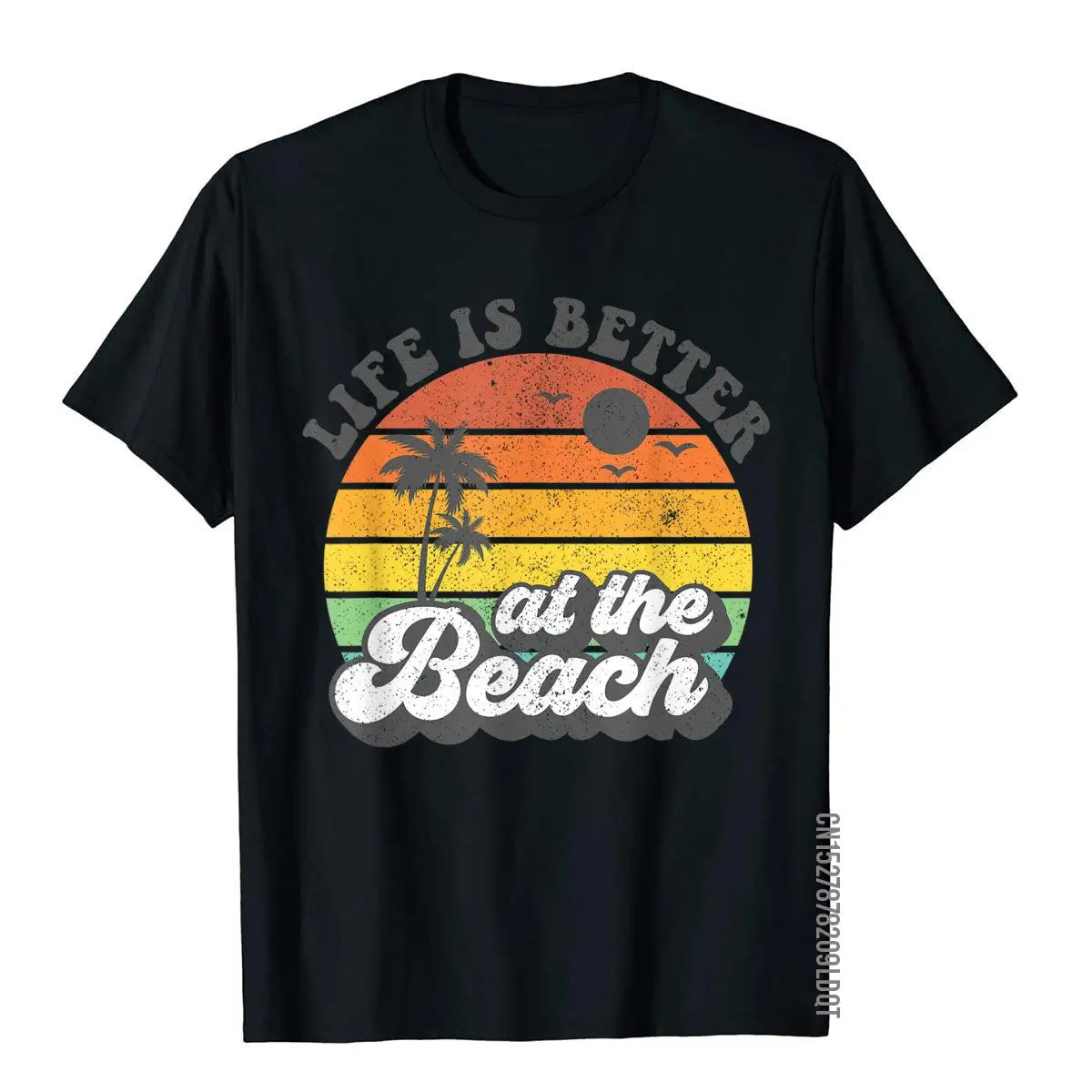 

Life Is Better At The Beach Retro Summer Vacation Women Gift T-Shirt Normcore Top T-Shirts For Male Cotton Tops Shirts Rife