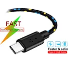 Кабель Usb Type-C для быстрой зарядки, 1 м, 2 м, зарядное устройство для Huawei P9, P10, P20, Mate 10 Pro, Lite, Samsung S9, S10 Plus, S8, Note 9, кабель для передачи данных