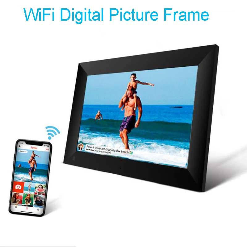 

A10 WiFi 10.1 Inch Digital Picture Frame 1280 x 800 IPS Touch Screen 16GB Smart Photo Frame APP Control With Detachable Holder