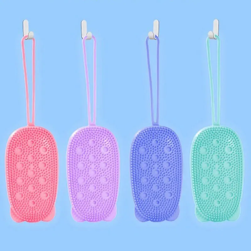 

Silicone Bath Brush Hair Washing Comb Massage Brush Cleaning Tools Creative Body Scrubber Shower Brush Double-Sided brush