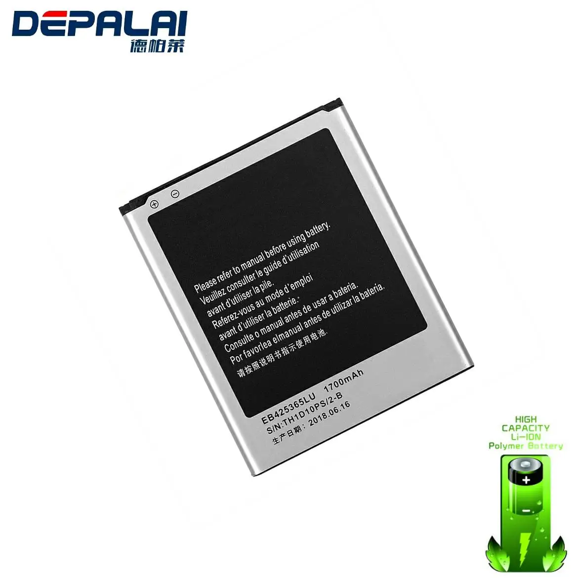 

High Quality Replacement Battery EB425365LU For Samsung Galaxy Core GT-I8262D GT-I8268 SCH-i829 Galaxy Style Duos 1700mAh