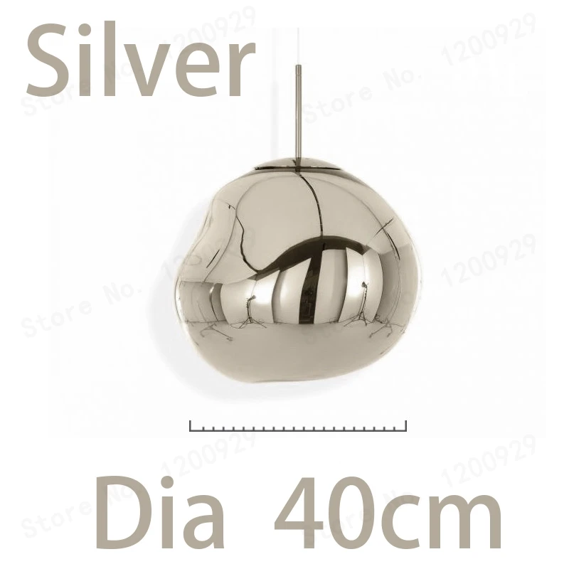 Dia 40cm Silver Скандинавская Лава стеклянная подвесная люстра в форме шара лампа прозрачная Современная фантазия Волшебная Люстра для ресторана бар кафе - Цвет корпуса: Dia 40cm Silver