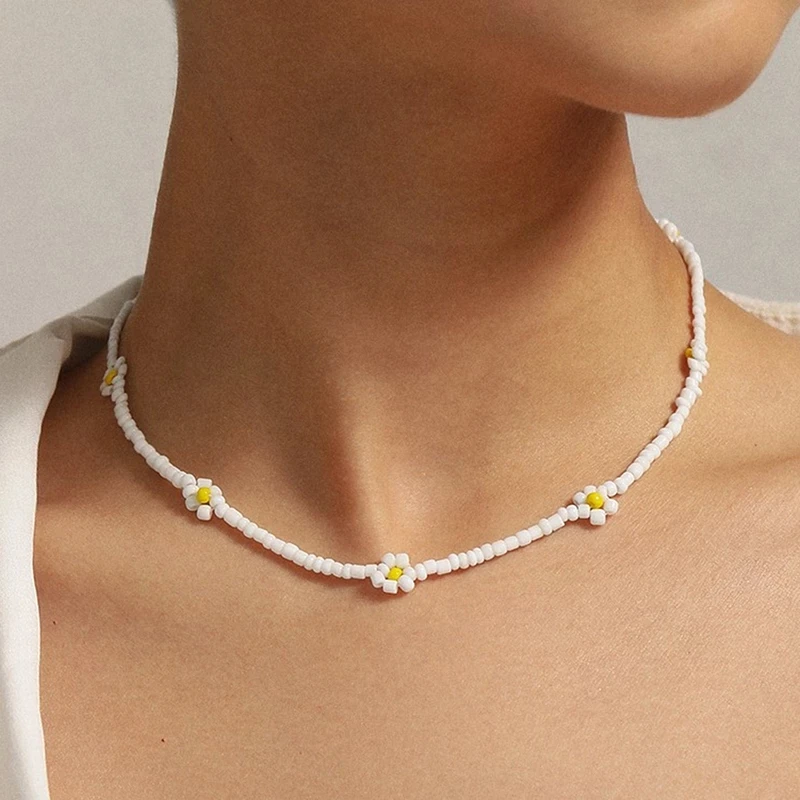 

Женское колье-чокер с цветными бусинами, очаровательное короткое ожерелье в Корейском стиле, 2021