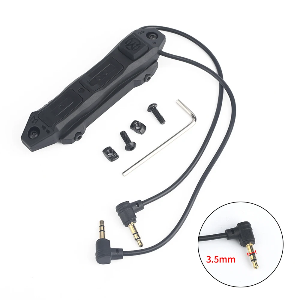 WADSN Airsoft Remote Dual Function Tape Switch Hunting M300 M600 Torch PEQ DBAL A2 2.5/3.5mm Fit Keymod Mlok Picatiny | Спорт и