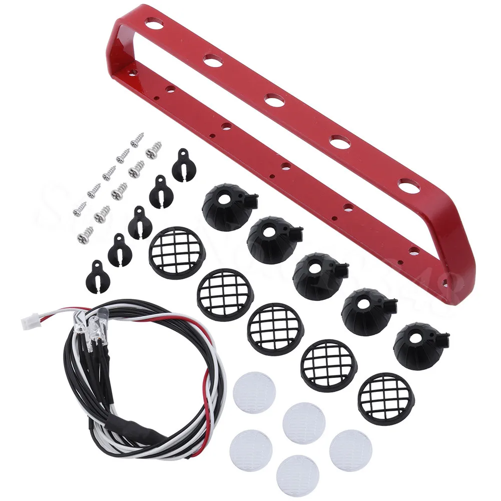 One Set 5 Leds Head Lights Bars Kit for 1/10 Scale RC Car Rock Crawler Spare Parts | Игрушки и хобби