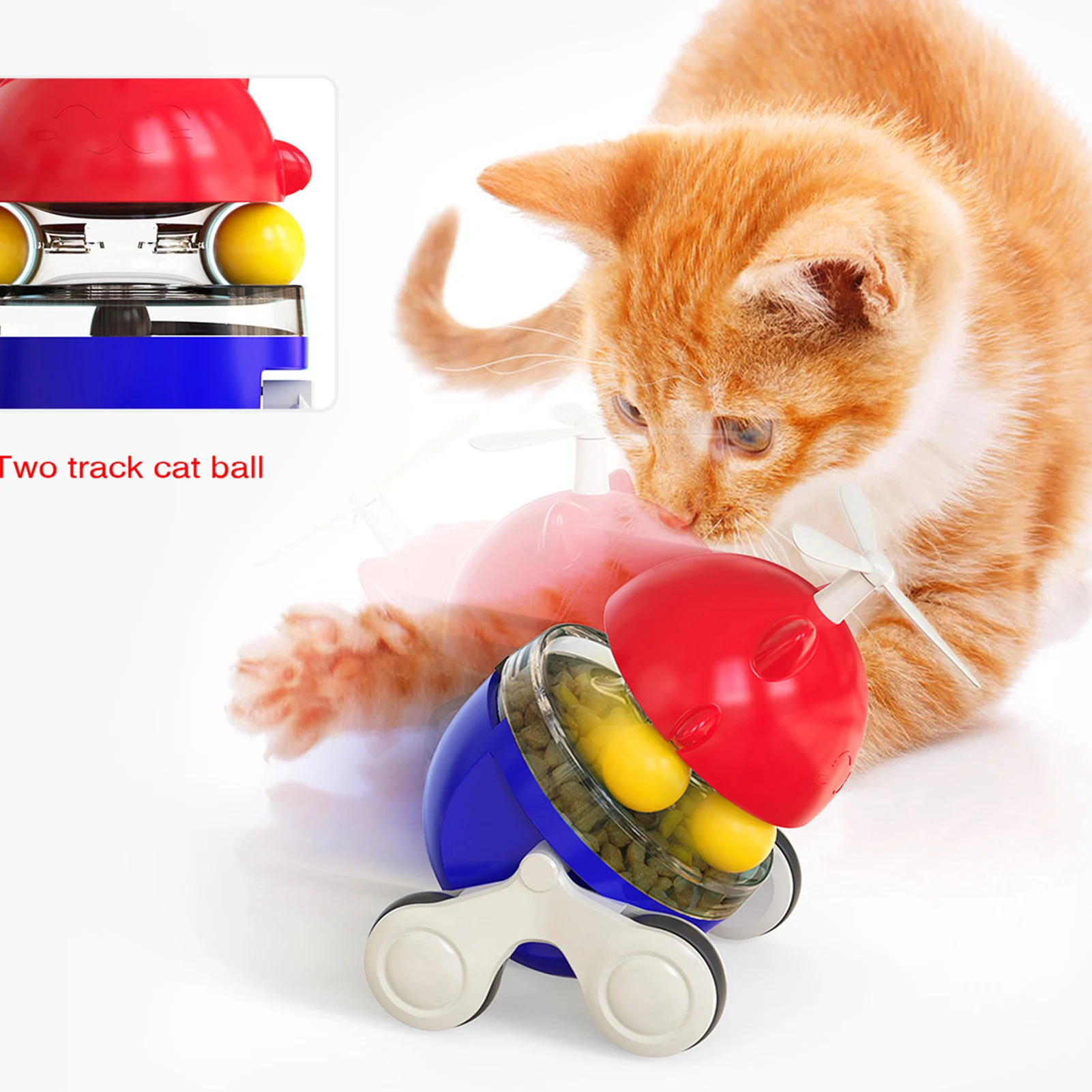 

Pet Toy Turntable Leaking Food Interactive Cat Toy Durable And Safe Tumbler Feeder Multifunctional And Interesting Cat Toy