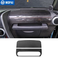 mopai carbon fiber car interior copilot handle decoration cover sticker for jeep wrangler jk 2007 2008 2009 2010 accessories