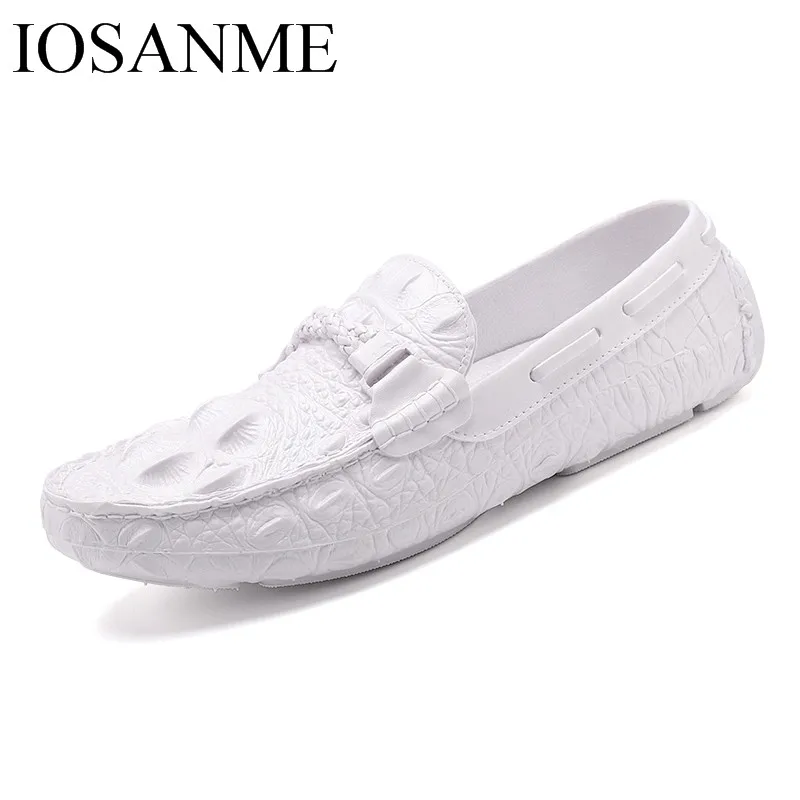 Мужские повседневные кожаные туфли итальянские модные лоферы из змеиной кожи