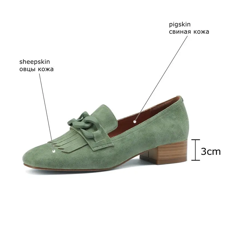 

ALLBITEFO Chain Design Soft Sheepskin Suede Genuine Leather Brand High Heels Fashion Leisure Women Heels Shoes High Heel Shoes