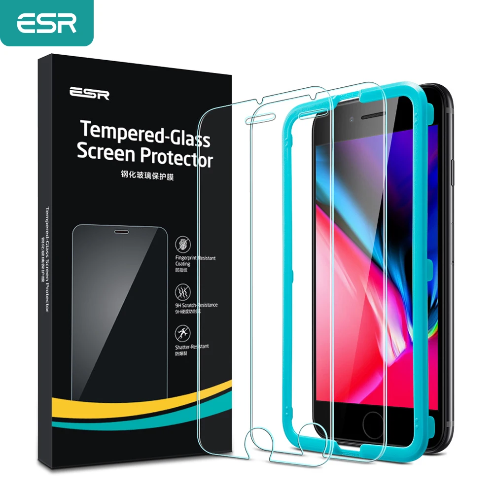 Закаленное стекло ESR для iPhone 8/7/6S/6 Plus взрывобезопасная пленка с полным покрытием