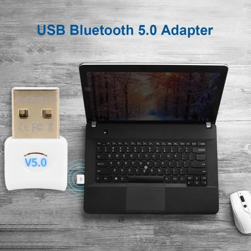 USB Bluetooth 5,0 адаптер ключа с CD встроенным драйвером для устройств Bluetooth, применимых к Windows 7/8/10/Vista/XP Mac OS X