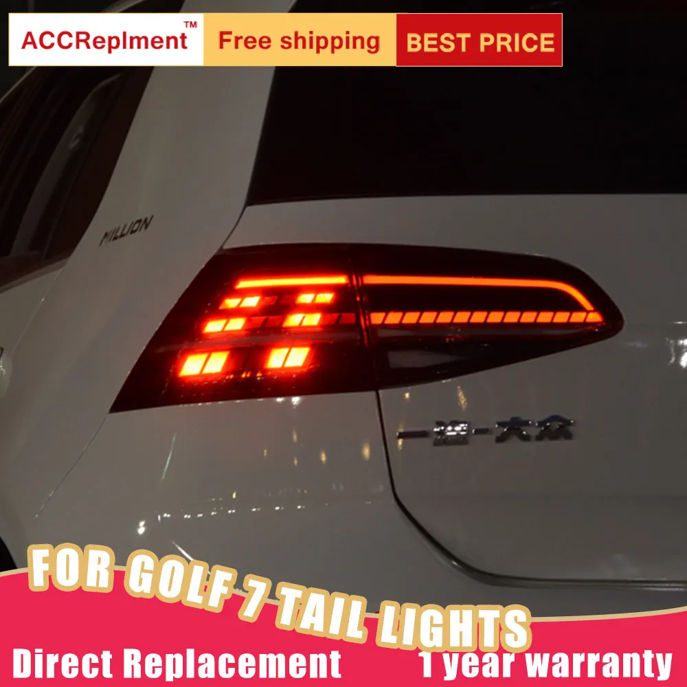 New LED Taillights Assembly For VW Golf 7 2014-2019 Rear Lamp Brake Reverse Light Back Up DRL Car Tail lights | Автомобили и