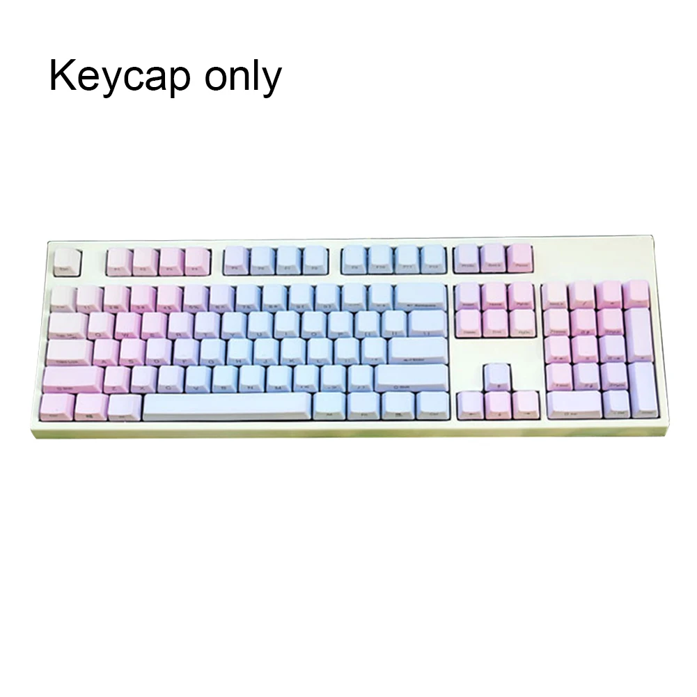 

PBT Mechanical Keyboard Office Fashion Colorful Keycap Set Gaming Dyesub Computer Accessory Double Shot Rainbow Color Decorative
