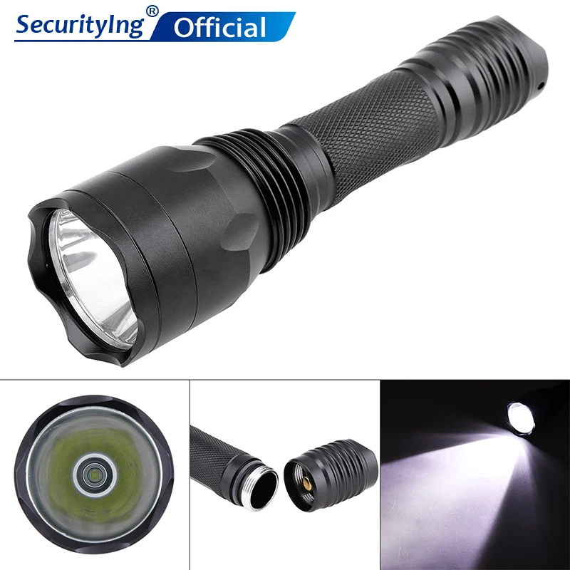 Тактический фонарик SecurityIng 3600 Lumens18650 Ультраяркий светодиодный водонепроницаемый