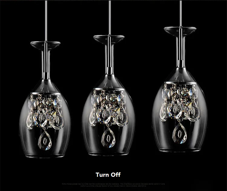 Современная хрустальная люстра для винного бокала потолочный светильник