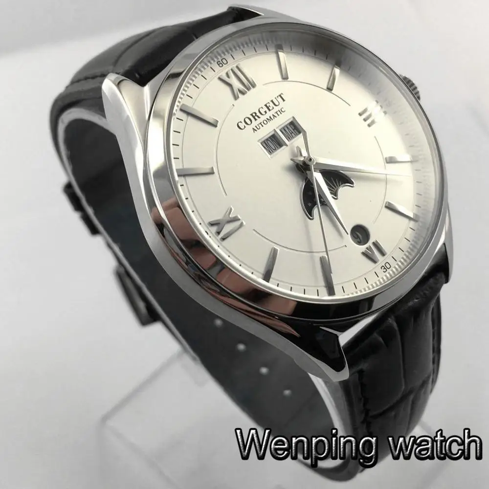 Новинка 2020 мужские роскошные часы corgдругие 41 мм серебристый чехол белый