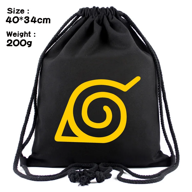 Anime Narutoo Bag Drawstring printing Canvas Bags For boys girls Backpacks School Travel Gift | Багаж и сумки