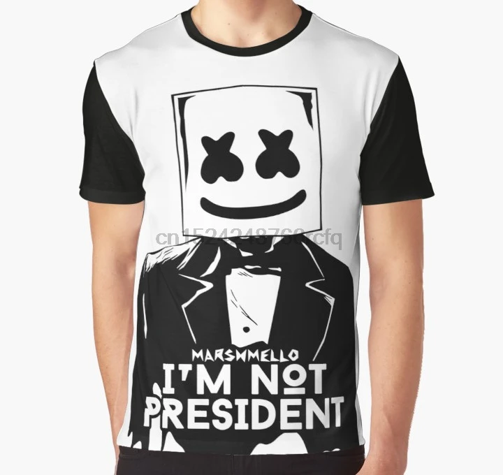 Принт по всему миру 3D футболка Мужская забавная i'm not president-marshmello полная печать