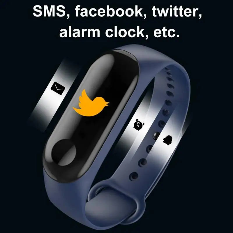 Smart Watch M3 Waterproof Sport Bracelet Fitness Tracker Pedometer Blood Pressure Heart Rate Real-time Monitor | Электроника