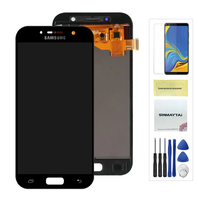 Black Для Samsung Galaxy A5 a520f SM-A520F A520 ЖК-дисплей сенсорный экран дигитайзер стекло сборка запасные части - Цвет: Black