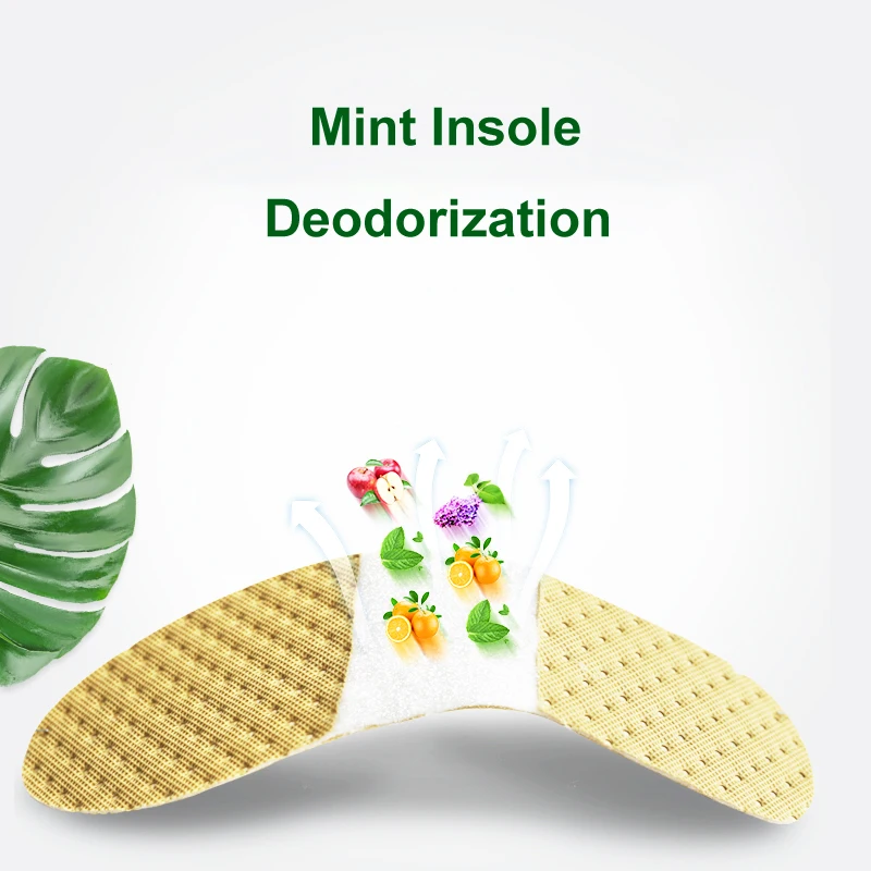 

Mint Deodorization Insoles Breathable Soft Comfortable Shoes Pad for Men Women Cool Breathe Freely Health Feet Insert Soles