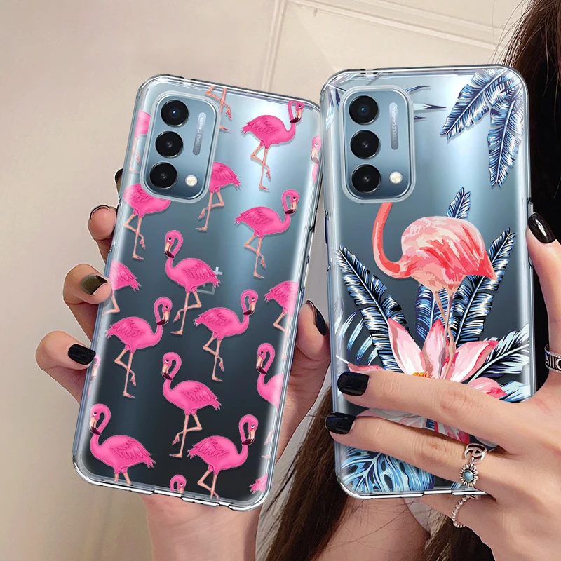 

Flamingo Clear Case for Oneplus 8 T 9 One Plus 8 Pro 7 7T 6 8T 9RT Nord 2 CE N10 N100 5G Transparent Silicone Cover Phone Fundas