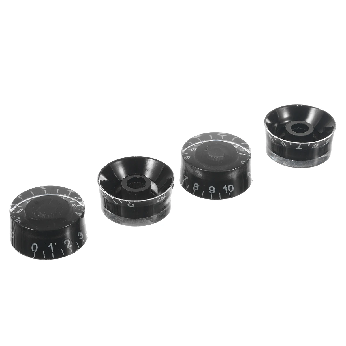

4Pcs Black Electric Guitar Volume Tone Knob Top Hat Straight Guitar Speed Control Knob Hot Sale Guitar Accessories