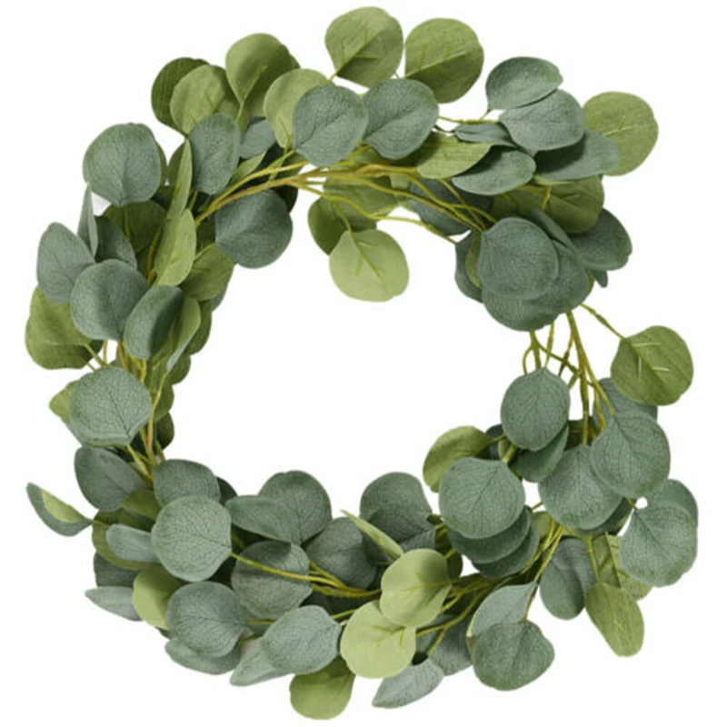 Эвкалиптовая гирлянда 1 м искусственная эвкалиптовая Зеленый лист листва