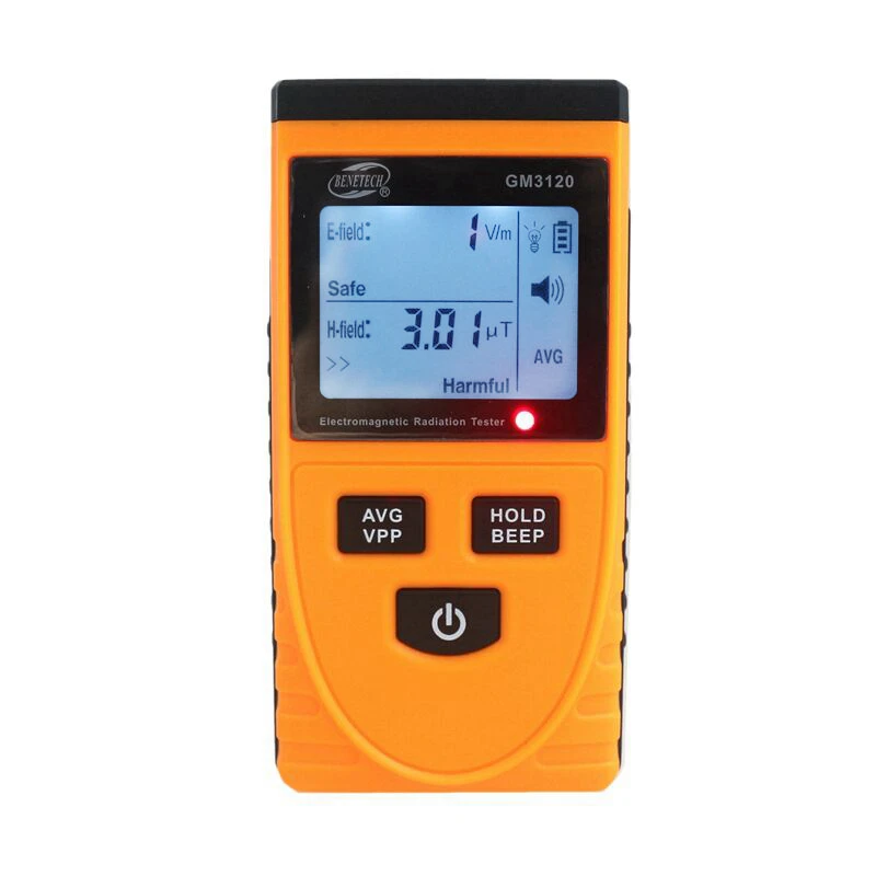 GM3120 ЖК-дисплей детектор электромагнитного излучения измеритель EMF тестер обнаружения электрического поля, магнитное поле