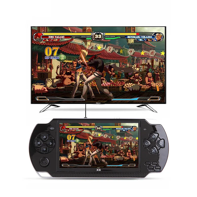 Видео приставка игровая X6 PSP Game Handheld Retro с 4 3&quot экраном|Портативные игровые