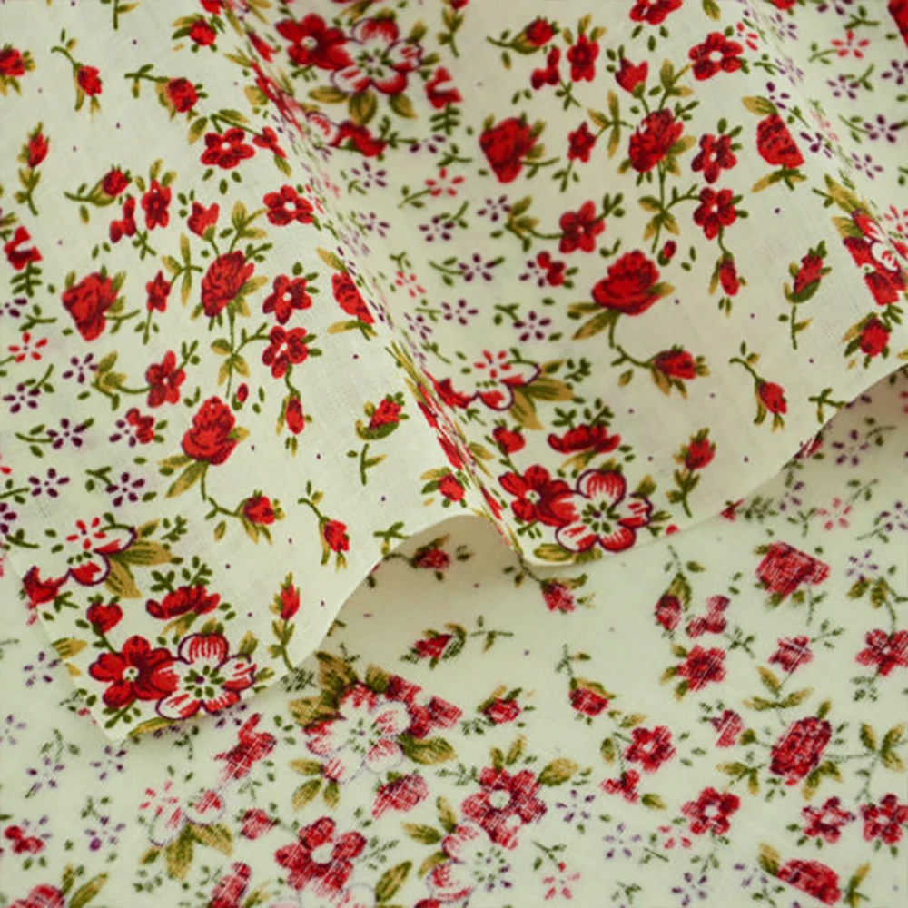 1 Piece Floral Design 100% Cotton Fabric Pre-cut Fat Quarter Telas Tissue Tulle Tecido Para Patchwork for Beginner's Practice CM | Дом и